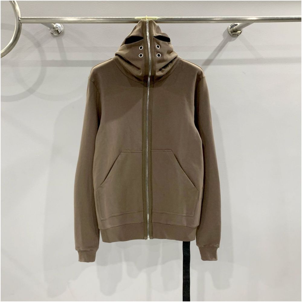 Ro Dark Style Men s Shark Shaped Breathable Chicken Eye Versatile Zipper Hoodie Knitted Coat Hoodie Loose image 12