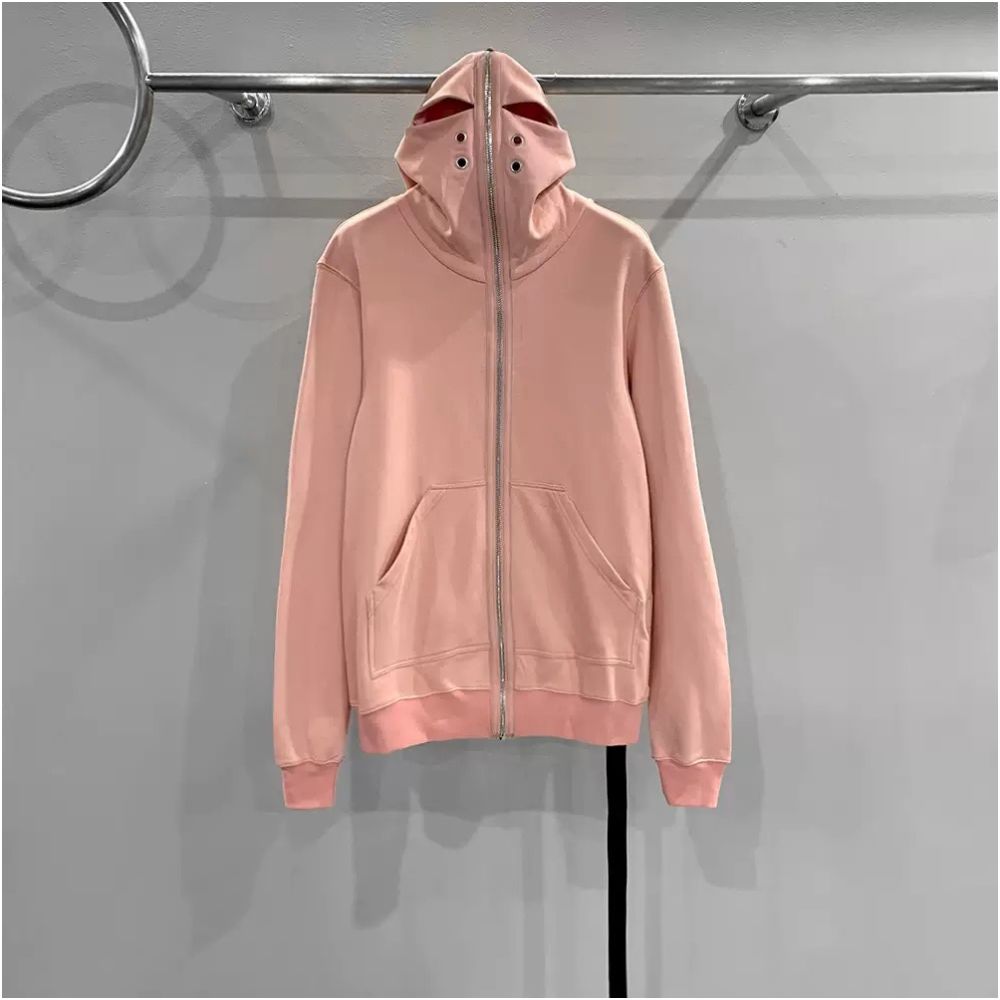 Ro Dark Style Men s Shark Shaped Breathable Chicken Eye Versatile Zipper Hoodie Knitted Coat Hoodie Loose image 16