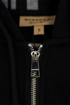 Burberry ZipUp Hoodie With Check Hood