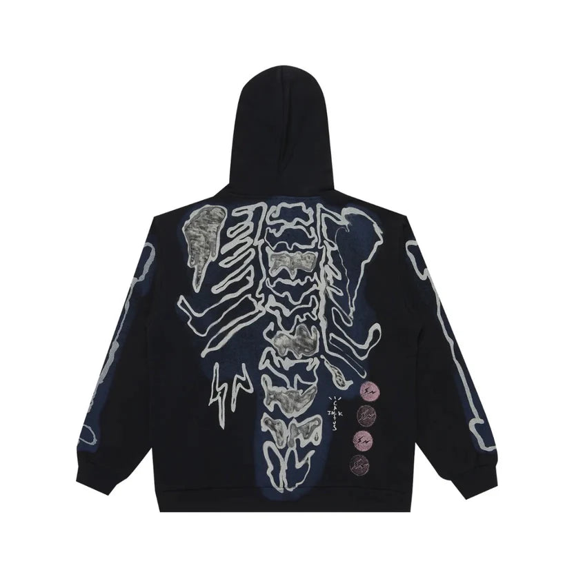 Travis Scott Cactus Jack For Fragment Skeleton ZipUp