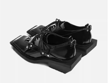 Metal Square Toe Loafer