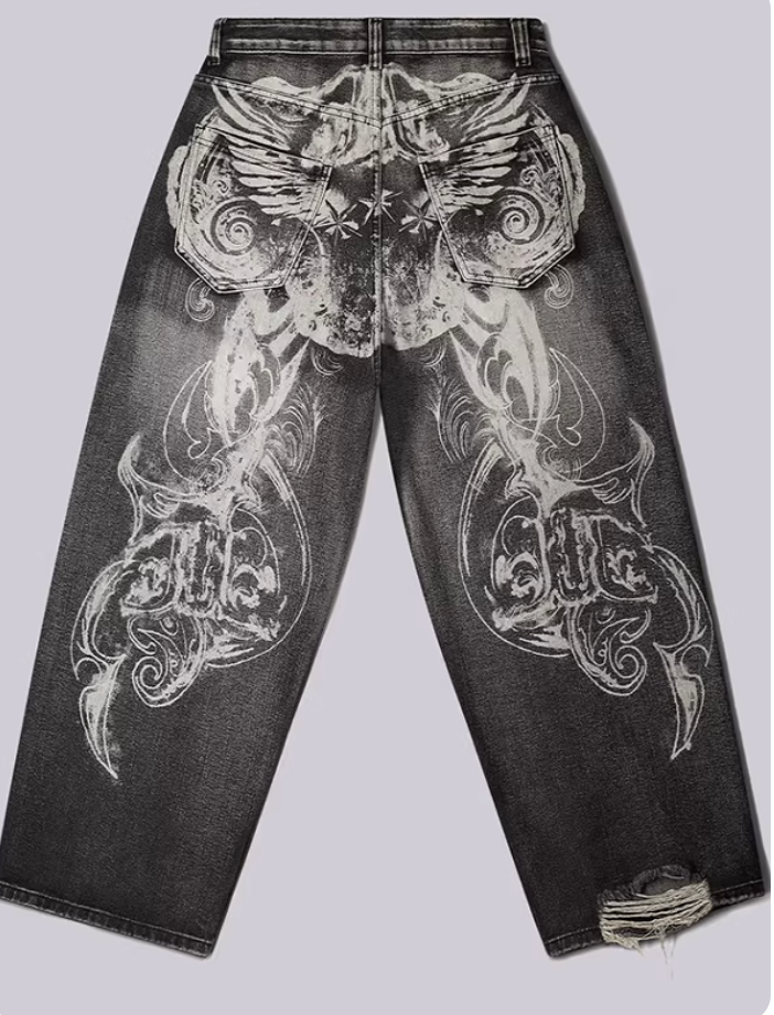 Jaded London Black Ethereal Colossus Jeans