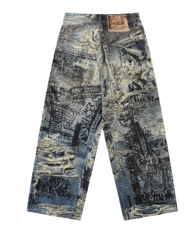 Distressed 3D Printed Denim