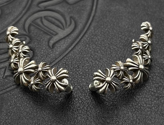 Chrome Hearts Flower Ear Rings