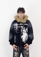 Y2K Fur ZipUp Hoodie