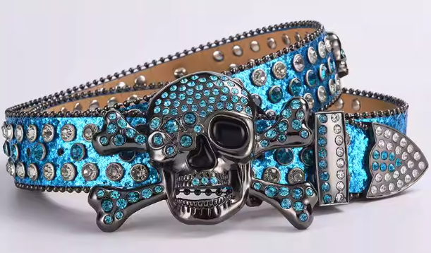 Skull Rhinestone Belt