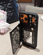Chrome Hearts iPhone Case with Mirror and Keychain