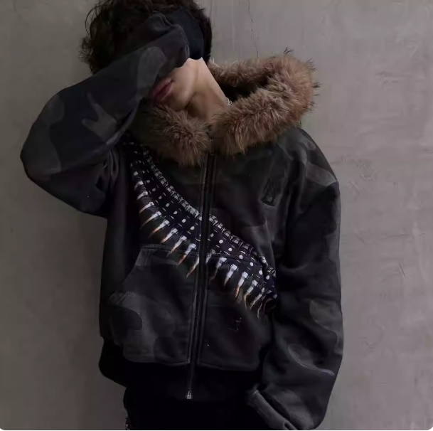 Fur Bullet ZipUp Hoodie