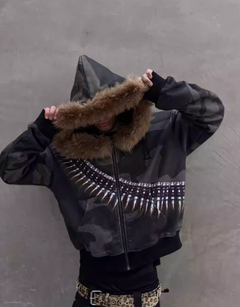 Fur Bullet ZipUp Hoodie