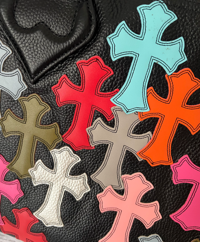 Chrome Hearts Leather Patchwork Handbag