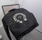 Chrome Hearts Back Embroidered Leather Jacket