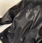 Chrome Hearts Sleeve Embossed Leather Jacket