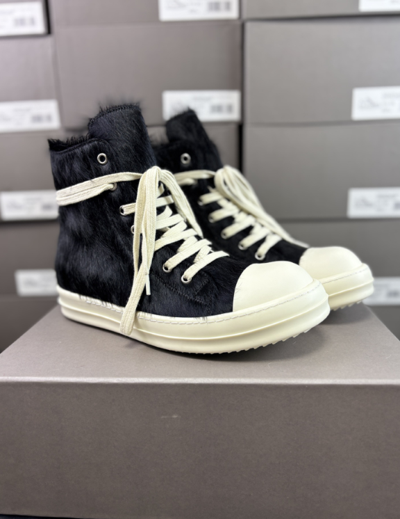 Rick Owens DRKSHDW Pony Hair High Top