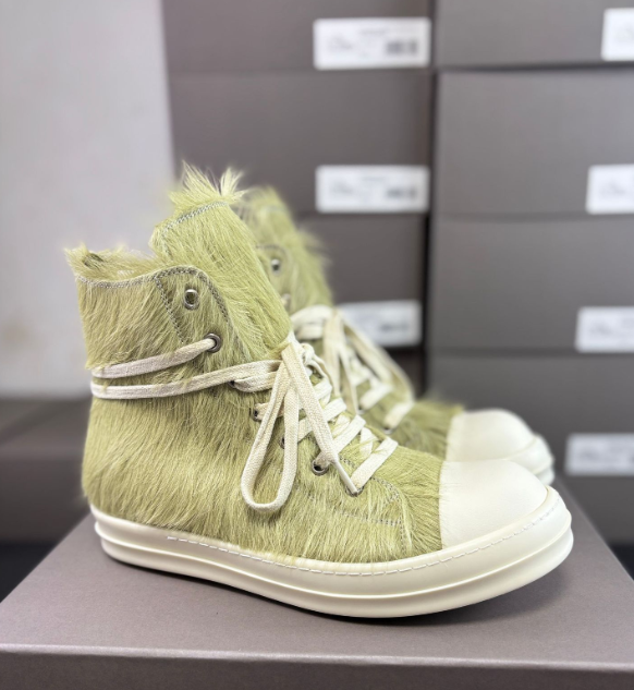 Rick Owens DRKSHDW Pony Hair High Top