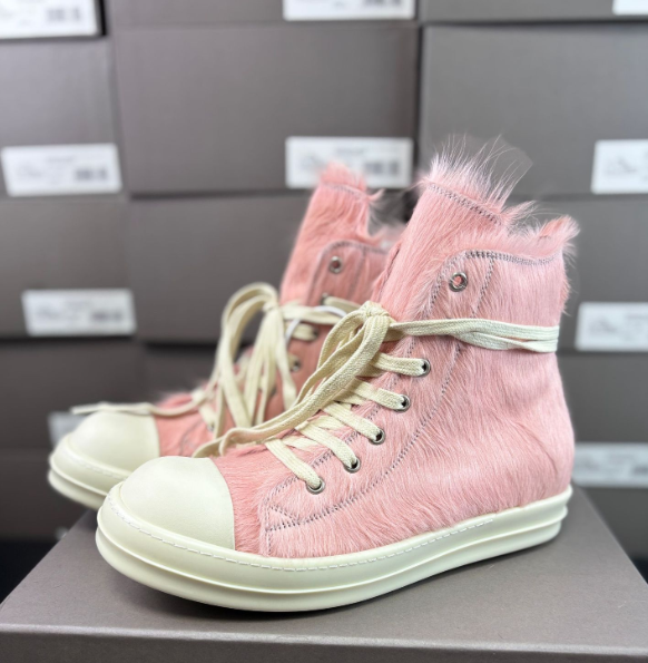 Rick Owens DRKSHDW Pony Hair High Top