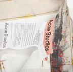 Acne Studios – 1996 Abstract Paint Print Cargo Jeans