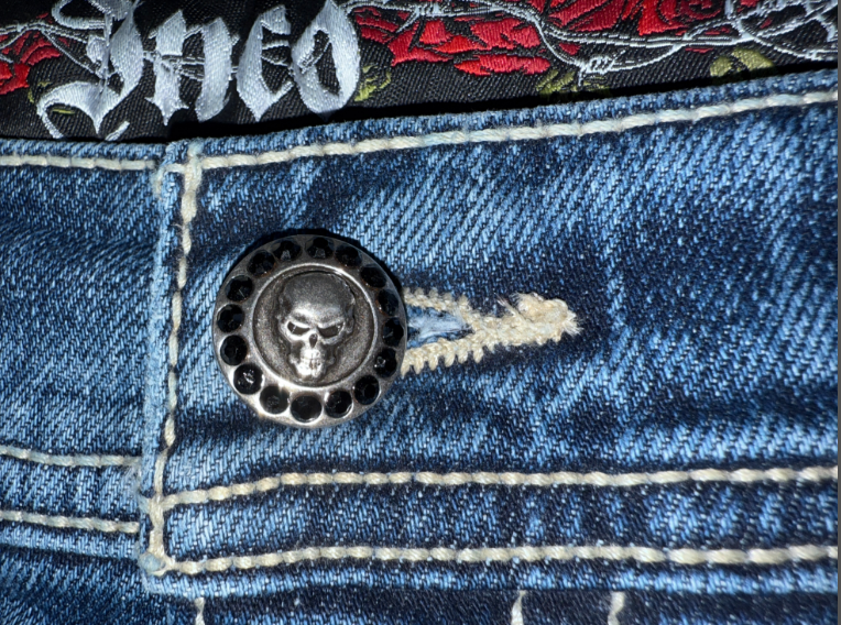 JNCO Rose Skull Denim