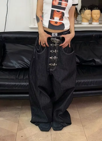 Baggy Clasp Raw Denim