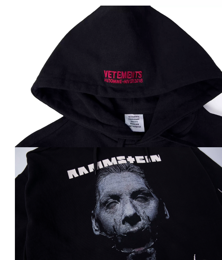 Vetements 2018 Rammstein "Sehnsucht" Hoodie