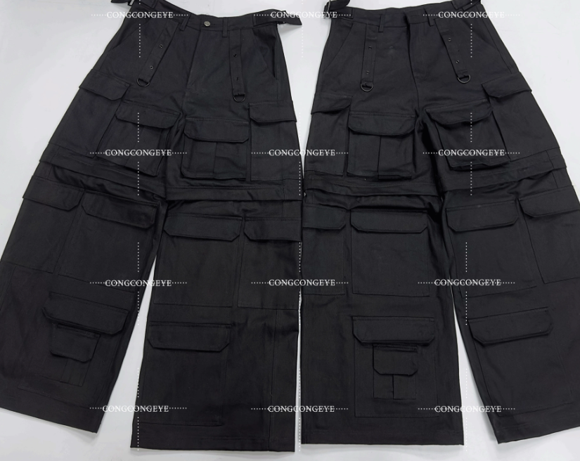 Vetements Black Cargo Denim Pants
